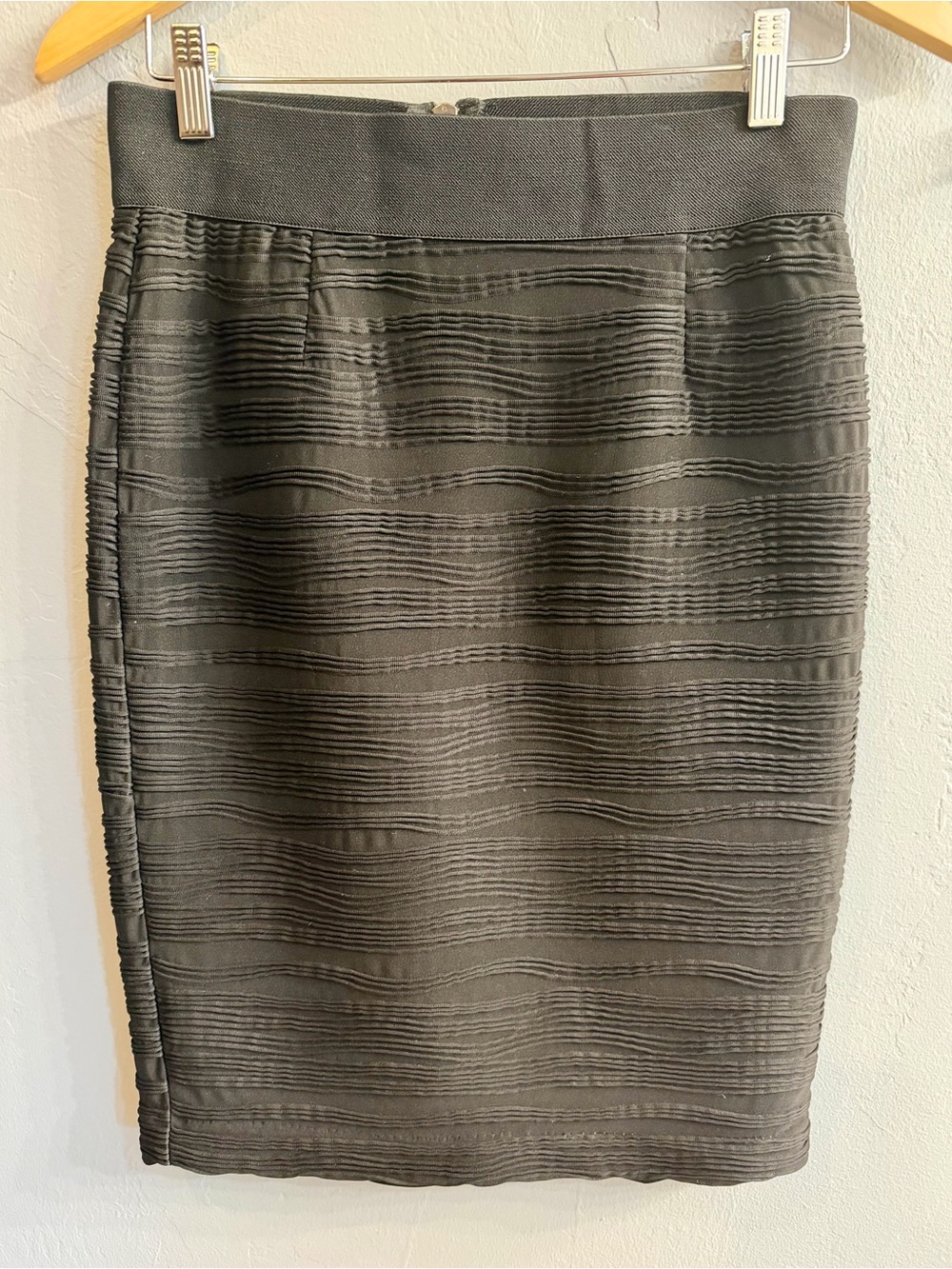 Alfani Textured Black Pencil Skirt